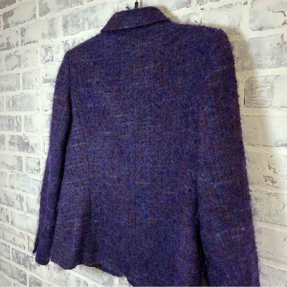 VTG Women's Talbots Wool Mohair Skirt Suit Set Purple Size 6 Petite Made in USA - Picture 7 of 16